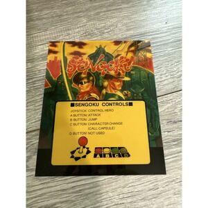 SNK‎ Sengoku Arcade Instruction marquee Neo Geo MVS Multi Good Vintage Original